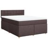 vidaXL Boxspring posteľ s matracom tmavohnedá 140x200 cm látka