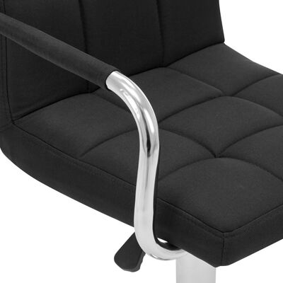 vidaXL Barové stoličky 2 ks, čierne, látka