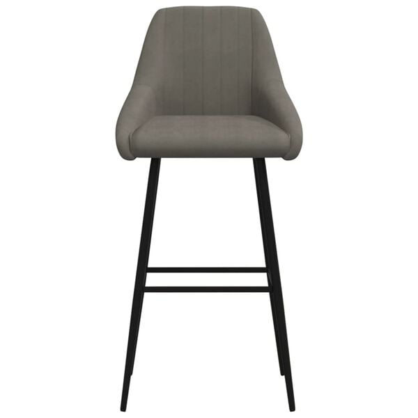 vidaXL Barov&aacute; stolička tmavosiv&aacute; zamatov&aacute;