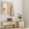 vidaXL Súprava nábytku do chodby dub sonoma spracované drevo