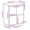 vidaXL Komoda 60x34x75 cm borovicov&yacute; mas&iacute;v
