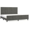 vidaXL Posteľ bez matraca tmavosiv&aacute; 200x200 cm zamat