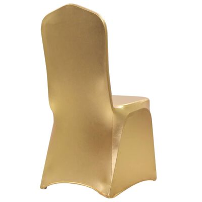 vidaXL Naťahovacie návleky na stoličky 25 ks, zlaté
