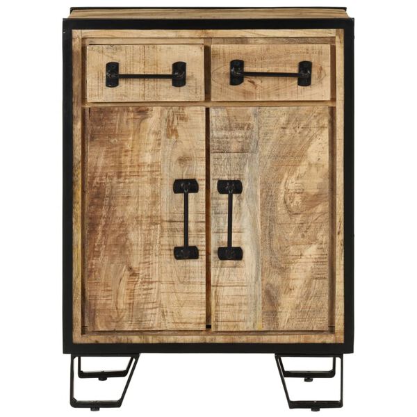 vidaXL Komoda s 2 z&aacute;suvkami 53x31x72 cm mas&iacute;vny mangovn&iacute;k a železo