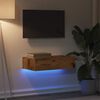 vidaXL TV skrinka s LED svetlami staré drevo 60x35x15,5 cm