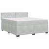 vidaXL Posteľ boxspring s matracom Svetlosiv&aacute; 140 x 200 cm Zamat