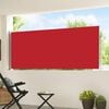 vidaXL Zaťahovacia bočn&aacute; mark&iacute;za na terasu 120x500 cm, červen&aacute;