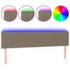 vidaXL Čelo postele s LED sivohned&eacute; 200x5x78/88 cm l&aacute;tka