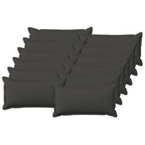vidaXL Poťah na podložku 12 ks HOUTEN Tmavosiv&aacute; 40 x 80 cm Falo&scaron;n&yacute; ľan