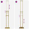 vidaXL St&aacute;nky na v&yacute;stavy 2 pcs Zlat&aacute; 30 x 23,5 x 210 cm Oceľ