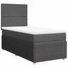 vidaXL Boxspring posteľ s matracom tmavosiv&aacute; 100x200 cm l&aacute;tka
