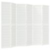 vidaXL Skladací paraván s 6 panelmi, japonský štýl 240x170 cm biely