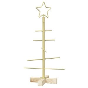 vidaXL Kovov&yacute; vianočn&yacute; stromček so stojanom KUOPIO 60 cm Oceľ Zlat&aacute;