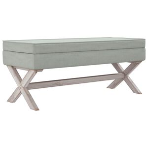 vidaXL &Uacute;ložn&aacute; taburetka bledosiv&aacute; 110x45x49 cm zamat