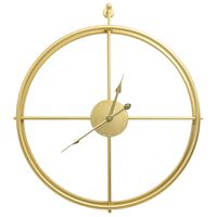 vidaXL Nástenné hodiny zlaté 52 cm železo