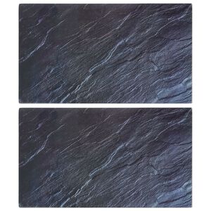 vidaXL Dosky na kr&aacute;janie z tvrden&eacute;ho skla 2 ks vzor pr&iacute;rodn&eacute;ho kameňa