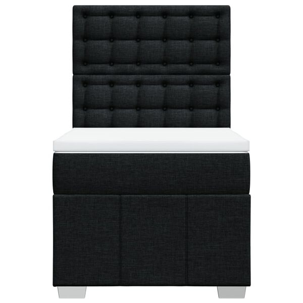 vidaXL Boxspring posteľ s matracom čierna 100x200 cm l&aacute;tka
