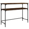 vidaXL Konzolov&yacute; stol&iacute;k dymov&yacute; dub 100x35,5x75 cm kompozitn&eacute; drevo