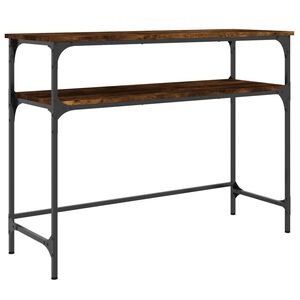 vidaXL Konzolov&yacute; stol&iacute;k dymov&yacute; dub 100x35,5x75 cm kompozitn&eacute; drevo