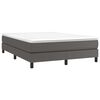 vidaXL Boxspring posteľ s matracom sivá 140x200 cm umelá koža