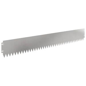 vidaXL Obrubn&iacute;k tr&aacute;vnika 10 ks 103 x 15 cm Oceľ Strieborn&aacute;