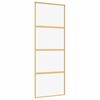 vidaXL Posuvné dvere zlaté 76x205 cm číre ESG sklo a hliník