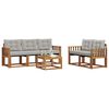 vidaXL Z&aacute;hradn&aacute; s&uacute;prava gaučov s vank&uacute;&scaron;om 6 pcs Pr&iacute;rodn&aacute; a svetlosiv&aacute;
