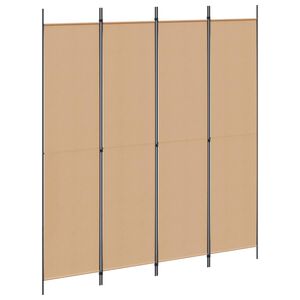 vidaXL 4-panelov&yacute; rozdeľovač miestnosti B&eacute;žov&aacute; 200 x 220 cm L&aacute;tka