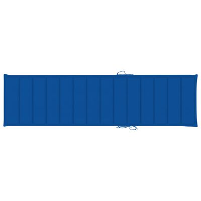 vidaXL Záhradné ležadlo s kráľovsky modrou podložkou tíkový masív