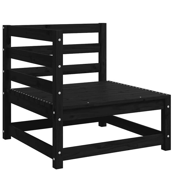 vidaXL 2-dielna záhradná sedacia súprava čierna masívna borovica