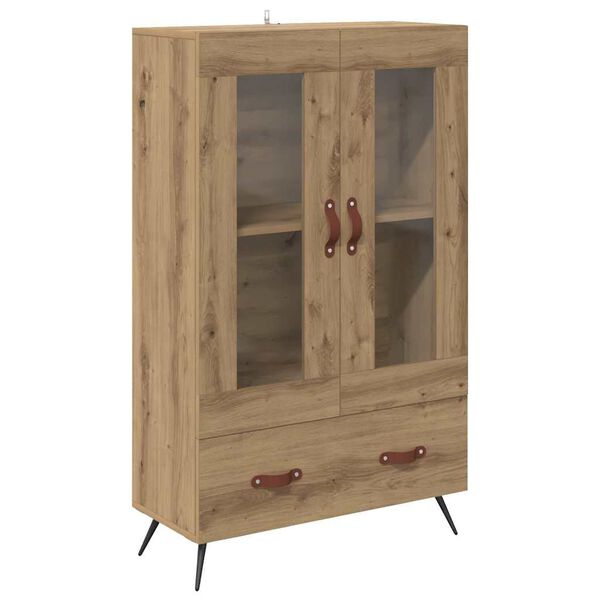 vidaXL Highboard so z&aacute;suvkou Remeseln&yacute; dub 69,5 x 31 x 115 cm