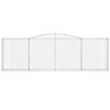 vidaXL Oblúkové gabionové koše 5 ks 400x30x120/140 cm pozink. železo