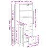 vidaXL Highboard Remeseln&yacute; dub 69,5 x 34 x 180 cm Kompozitn&eacute; drevo