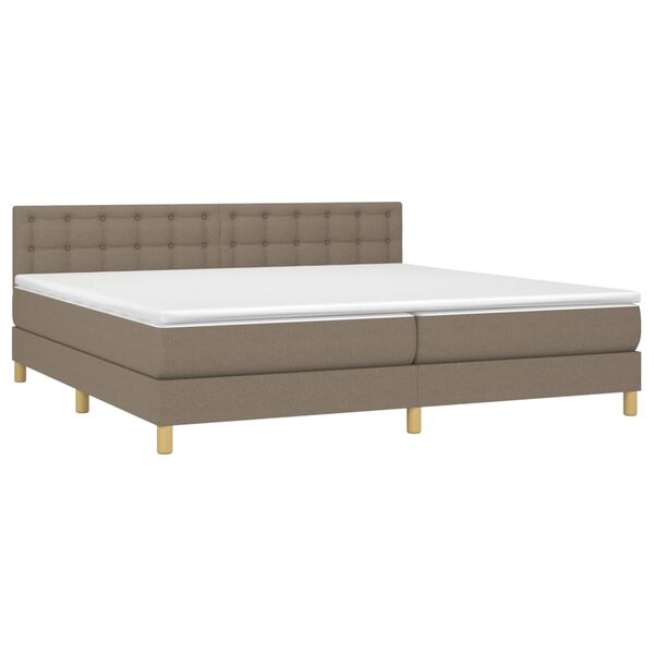 vidaXL Boxspring posteľ s matracom sivohned&yacute; 200x200 cm l&aacute;tka
