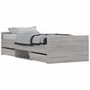 vidaXL Posteľn&yacute; r&aacute;m s predn&yacute;m a zadn&yacute;m čelom, siv&aacute; sonoma 100x200 cm