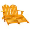 vidaXL 2-miestna z&aacute;hradn&aacute; stolička taburetka Adirondack jedľa oranžov&aacute;