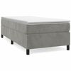 vidaXL Posteľn&yacute; r&aacute;m s boxspringom bledosiv&yacute; 100x200 cm zamat