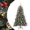 vidaXL Umel&yacute; vianočn&yacute; stromček Zelen&aacute; 120 cm PVC, plast a oceľ