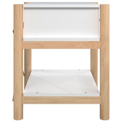vidaXL Nočný stolík biely 42x38x45 cm spracované drevo
