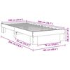 VidaXL R&aacute;m postele bez matraca 100x200 cm Dub z mas&iacute;vneho dreva