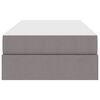 vidaXL Postel s &uacute;ložn&yacute;m prostorem a matrac&iacute; Sivohned&aacute; 100 x 200 cm