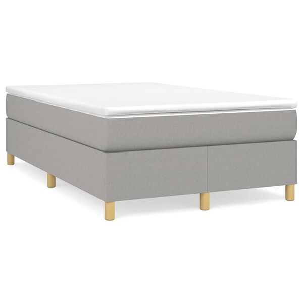 vidaXL Boxspring posteľ s matracom bledosiv&aacute; 120x200 cm l&aacute;tka
