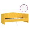 vidaXL Pohovka s matracom a USB žlt&aacute; zamatov&aacute; 90x200 cm