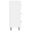 vidaXL Komoda biela 34,5x34x90 cm spracované drevo