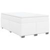 vidaXL Boxspring posteľ s matracom, biela 120x190 cm, umel&aacute; koža