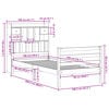 vidaXL Posteľ s knižnicou bez matraca vosková 100x200 cm borovica