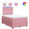 vidaXL Boxspring posteľ s matracom, ružov&aacute; 120x190 cm, zamat