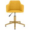 vidaXL Otočn&aacute; jed&aacute;lensk&aacute; stolička žlt&aacute; zamatov&aacute;
