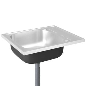vidaXL Kuchynsk&yacute; drez s odkvapk&aacute;vačom, strieborn&yacute; 600x500x155 mm, oceľ