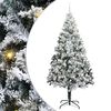 vidaXL Umel&yacute; vianočn&yacute; stromček Biela 240 cm PVC a Oceľ a Plast